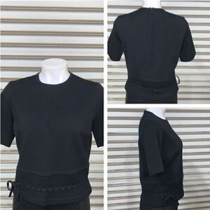 Vintage Kimberly black knit 100% wool top